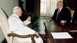 Una delle udienze concesse da Giovanni Paolo II al Cancelliere tedesco Helmut Kohl / dal blog della Zdf