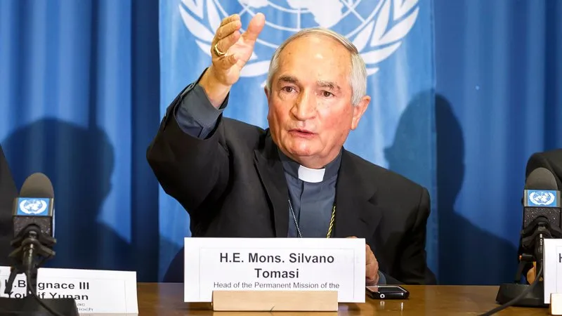 L'arcivescovo Silvano Maria Tomasi durante una delle sessioni alle Nazioni Unite | UN.org