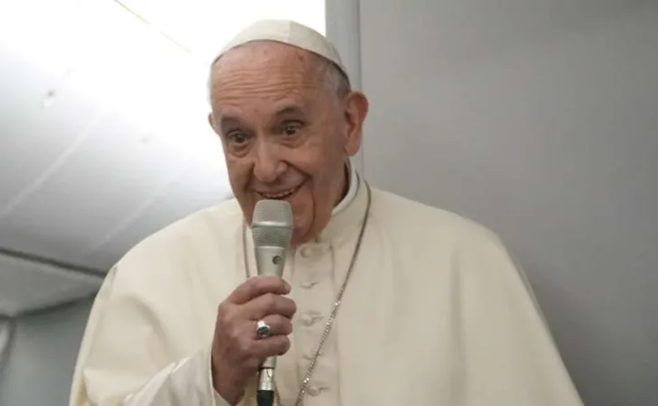 Papa Francesco | Papa Francesco durante una conferenza stampa | Mercedes de la Torre / ACI Group