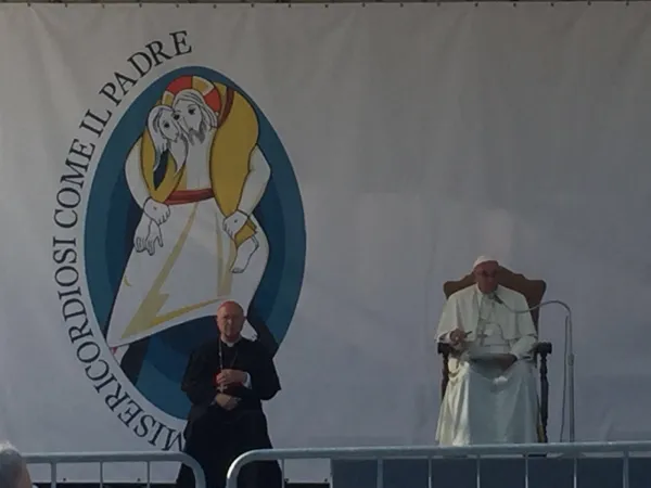 Papa Francesco a Villa Nazareth | Papa Francesco durante l'incontro a Villa Nazareth  | Angela Ambrogetti / ACI Stampa