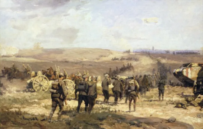 La battaglia dell' 8 agosto 1918 secondo  Will Longstaff, militare e pittore australiano |  | pd