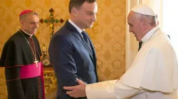 Papa Francesco e il presidente polacco Duda durante il loro primo incontro nel 2015 / Adam Sosnowski 
