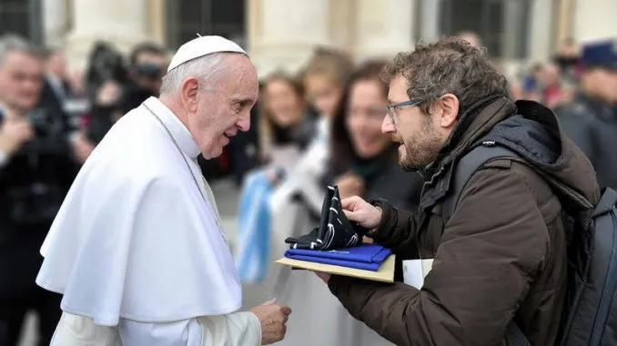 Juri Nervo con Papa Francesco