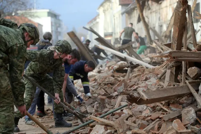 Soccorsi all'opera nella diocesi di Sisak, in Croazia, dopo il terremoto del 29 dicembre 2020 | Diocesi di Sisak