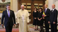 L'incontro tra Papa Francesco e il presidente colombiano Juan Manuel Santos / L'Osservatore Romano - pubblicato sul sito dell'Ambasciata di Colombia presso la Santa Sede 