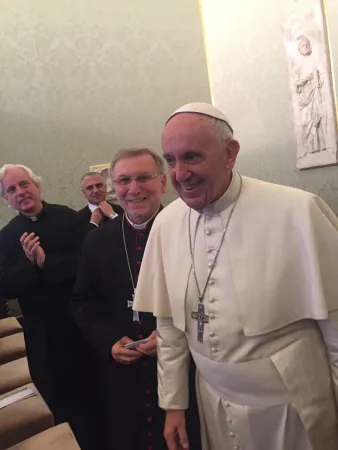 Papa Francesco e i fedeli del Caucaso | Papa Francesco durante l'incontro con i fedeli del Caucaso | NA
