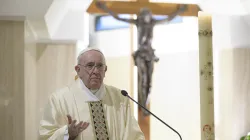 Papa Francesco durante un Messa nella Domus Sanctae Marthae / Vatican Media / ACI Group