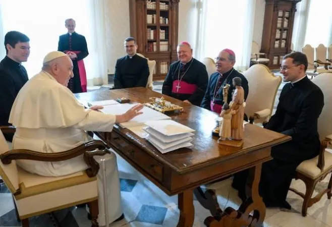 La presidenza della Conferenza Episcopale Slovacca con Papa Francesco, 21 gennaio 2023 | Vatican Media