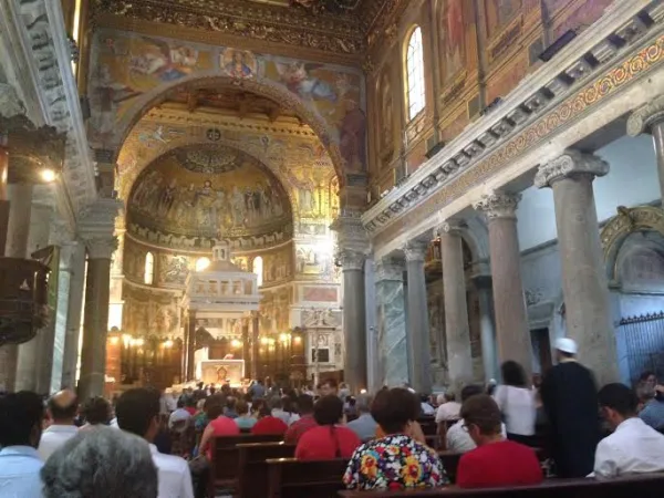Imam e cattolici insieme a Santa Maria in Trastevere |  | VG / ACI Stampa