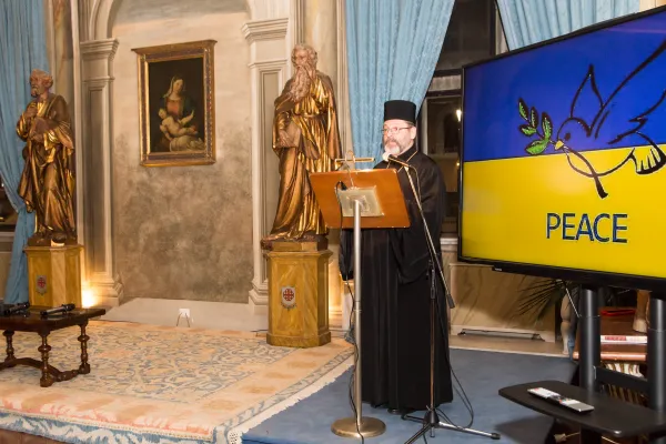 Sua Beatitudine Sviatoslav Shevchuk a palazzo della Rovere durante l'incontro con i diplomatici / Arcivescovado maggiore Chiesa Greco Cattolica Ucraina