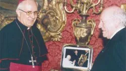 L'arcivescovo Felix del Blanco Prieto nel 2003, presentando le credenziali all'allora presidente di Malta Guido de Marco
 / Times of Malta