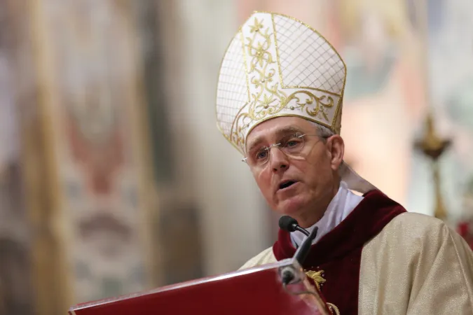 L'arcivescovo Georg Gänswein durante la omelia |  | Daniel Ibanez/ CNA