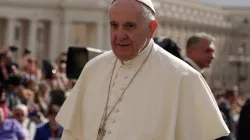 Papa Francesco durante l'udienza generale del 13 aprile / Daniel Ibanez / ACI Group