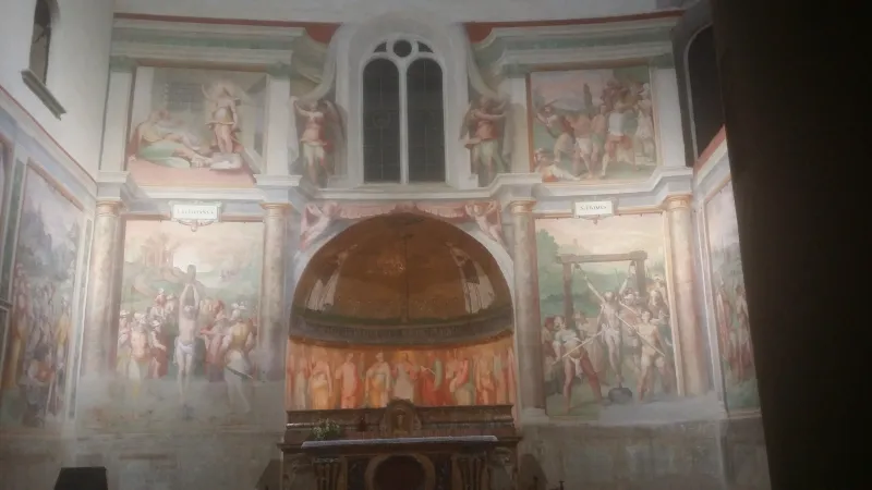 Dettaglio della Chiesa di Santo Stefano Rotondo, Roma | AG / ACI Stampa