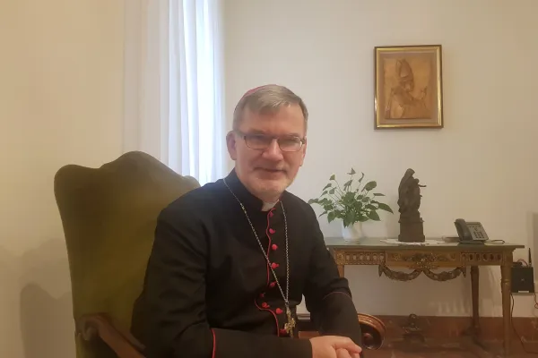 Il vescovo Clemens Pickel di Saratov, intervistato da ACI Stampa nella Domus Sanctae Marthae, 31 gennaio 2018 / AG / ACI Stampa