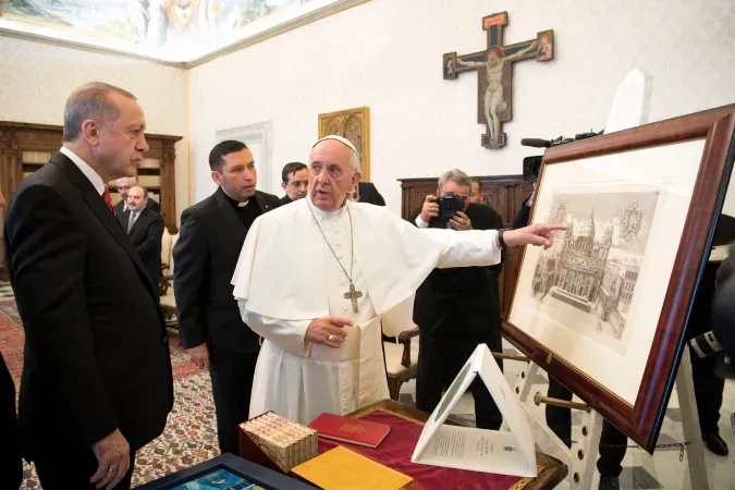 Papa Francesco e il presidente turco Erdoğan |  | Vatican Media