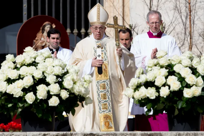 Papa Francesco, Pasqua 2018 | Papa Francesco durante la Messa di Pasqua, Piazza San Pietro, 1 aprile 2018 | Daniel Ibanez / ACI Group