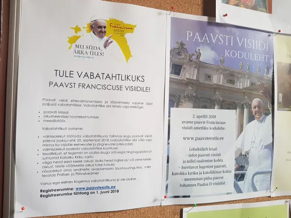 Papa Francesco in Estonia | Il manifesto della visita di Papa Francesco in Estonia | Andrea Gagliarducci / ACI Stampa