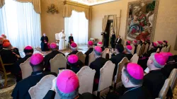 Papa Francesco incontra i partecipanti alla Plenaria del Pontificio Comitato per i Congressi Eucaristici Internazionali, Sala del Concistoro, 10 novembre 2018 / Vatican Media / ACI Group