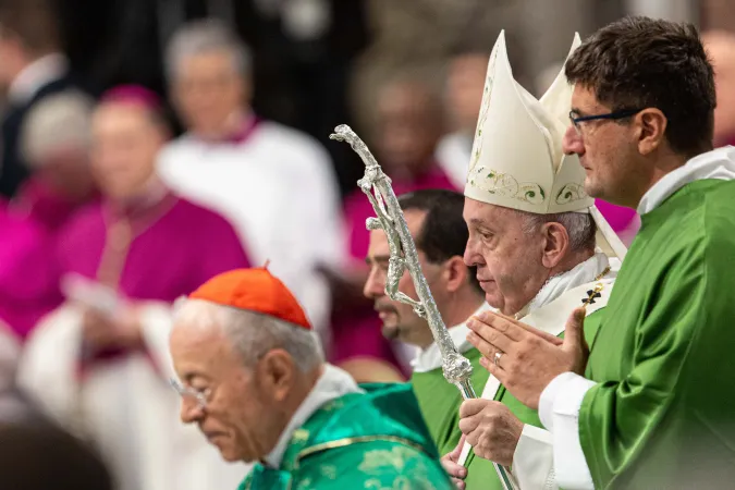 Papa Francesco durante la Messa celebrata in occasione della Giornata Mondiale dei Poveri, Basilica di San Pietro, 17 novembre 2019
 | Daniel Ibanez / ACI Group