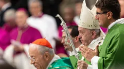 Papa Francesco durante la Messa celebrata in occasione della Giornata Mondiale dei Poveri, Basilica di San Pietro, 17 novembre 2019
 / Daniel Ibanez / ACI Group