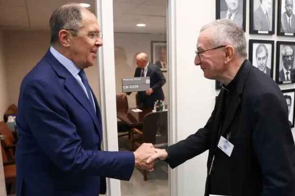L'incontro tra il Cardinale Parolin e Lavrov a New York / Twitter MOFA Federazione Russa