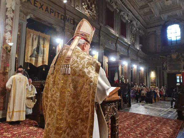 Il Cardinale Leonardo Sandri durante la Divina Liturgia all'Abbazia esarchiale di Grottaferrata, 26 settembre 2022 | Dicastero delle Chiese Orientali