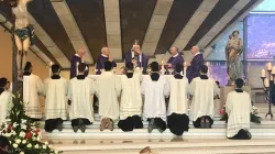 Un momento del funerale dell'arcivescovo Michele Castoro, celebrata dal Cardinale Pietro Parolin  / Teleradiopadrepio