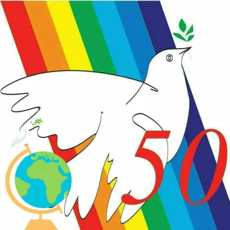 Il Logo del 50/mo della Comunità di Sant'Egidio |  | Comunità di Sant'Egidio - Facebook