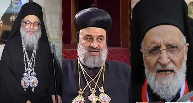 I tre patriarchi di Damasco | I tre patriarchi di Damasco firmatari dell'appello  | oraprosiria.blogspot.com