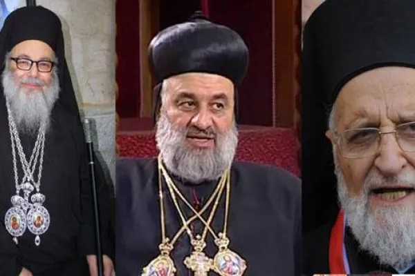 I tre patriarchi di Damasco firmatari dell'appello  / oraprosiria.blogspot.com