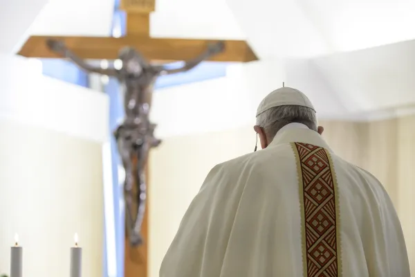 Papa Francesco durante una Messa a Santa Marta / Vatican Media  / ACI Group