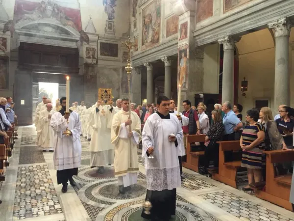 Una liturgia del Triduo di Pasqua a Santa Prassede nel 2018 |  | Santa Prassede / FB