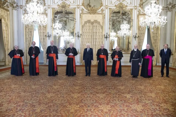 Colazione con il Presidente Mattarella in onore dei nuovi Cardinali italiani nominati dal Papa nel Concistoro del 28 novembre 2020 |  | www.quirinale.it