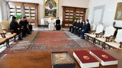 La delegazione dell'Accademia Slovacca delle Scienze da Papa Francesco, Palazzo Apostolico Vaticano, 18 gennaio 2024 / Vatican Media