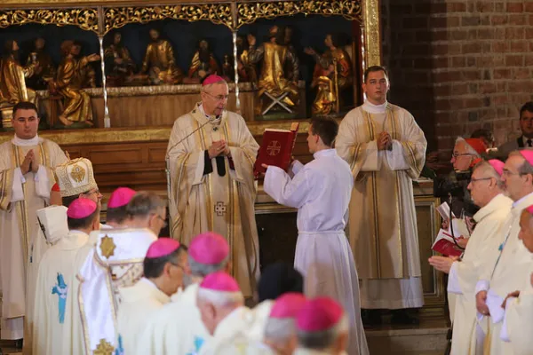 L'arcivescovo Gadecki durante la Messa conclusiva dell'assise CCEE a Poznan, 16 settembre 2018 / Episkopat News 