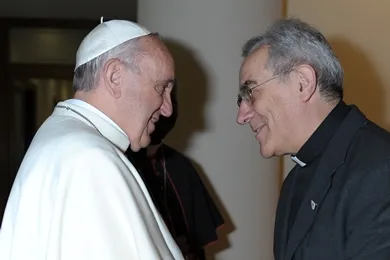 Papa Francesco e don Flavio Peloso |  | donorione.org