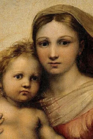 Un dettaglio della Madonna Sistina di Raffaello  |  | pd