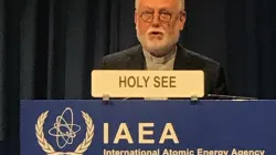 L'arcivescovo Gallagher durante il suo intervento all'AIEA, Vienna, 16 settembre 2019 / Missione Permanente della Santa Sede a Vienna