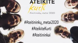 Il flyer dell'incontro di Ateitis a Kaunas, che ha dato il via ai festeggiamenti per i 110 anni di storia dell'organizzazione  / Ateitininkų federacija
