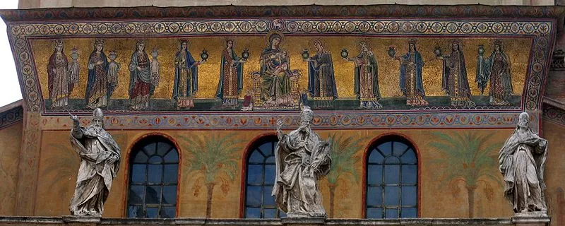 I mosaici e gli affreschi della facciata di Santa Maria in Trastevere  |  | Wikipedia