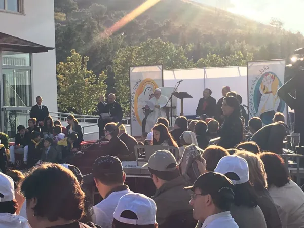 Papa Francesco al Centro dei Camilliani a Tbilisi |  | Alan Holdren/ACI Group