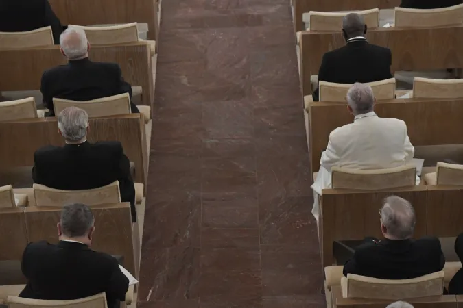 Il Papa e la Curia nella Cappella della Casa Divin Maestro di Ariccia  |  | Vatican Media/ Aci Group