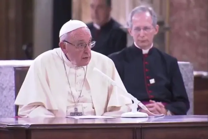 Il Papa parla ai religiosi e sacerdoti nella cattedrale di Santiago  |  | Vatican Media 