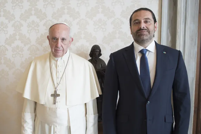 Il Papa ed il Primo Ministro libanese Hariri |  | L'Osservatore Romano - ACI Group