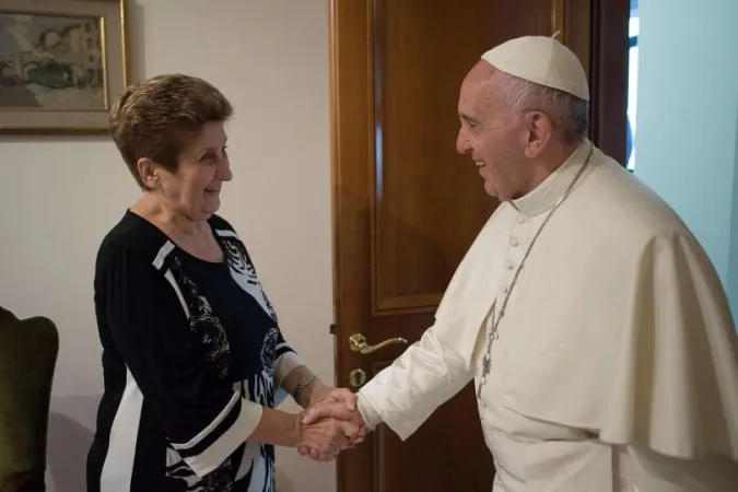 Mariella Enoc e Papa Francesco |  | L'Osservatore Romano, ACI Group