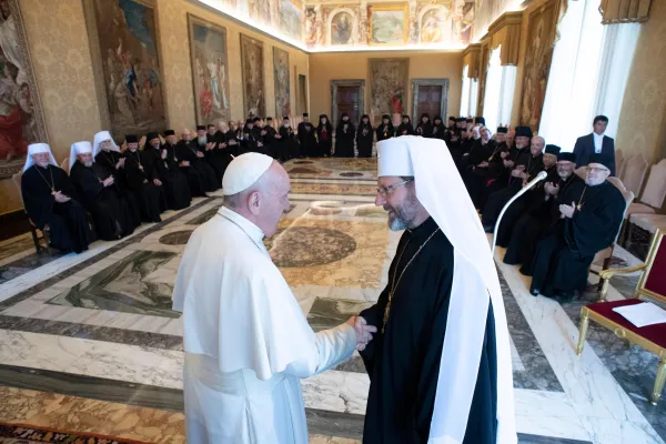Papa Francesco e Sua Beatitudine Sviatoslav Shevchuk, Palazzo Apostolico Vaticano, 2 luglio 2019 / Vatican Media / ACI Group