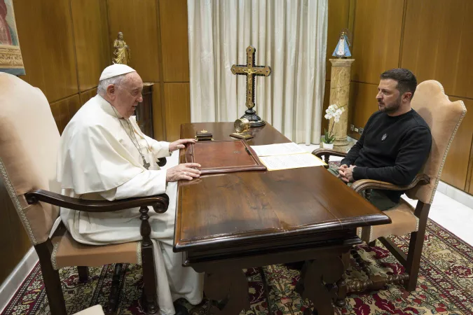 Il presidente Zelensky a colloquio con Papa Francesco | Vatican Media / ACI Group