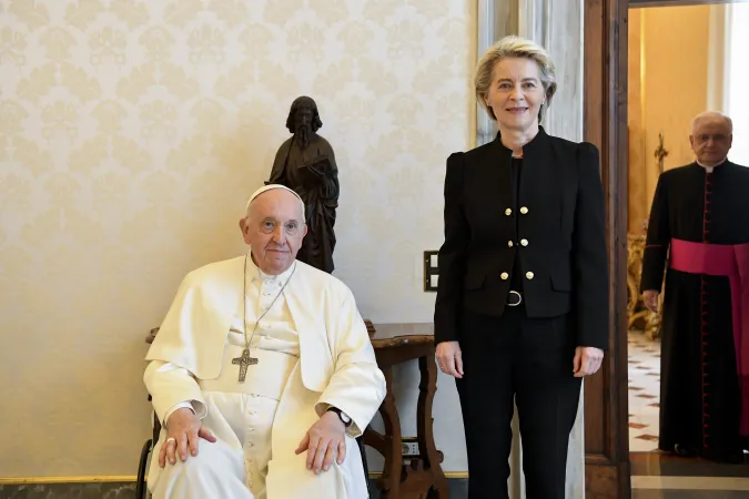 Papa Francesco e Ursula von der Leyen |  | Vatican Media - ACI Group