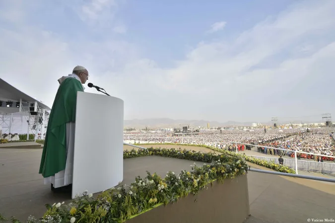 Papa Francesco in Perù | Papa Francesco dice Messa nella Base Aerea Las Palmas, Lima, 21 gennaio 2018 | Vatican Media / ACI Group